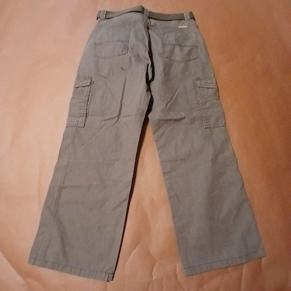 Wrangler Jeans Boy Youth 14 Husky Grey Adjustable Waist Cargo Pant